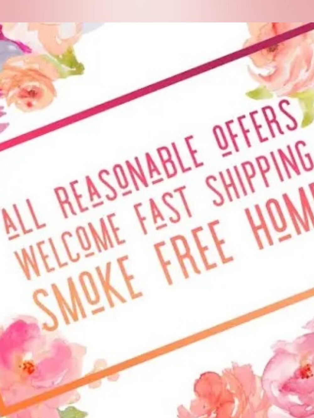 All Reasonable Offers Welcome/Smoke Free Home